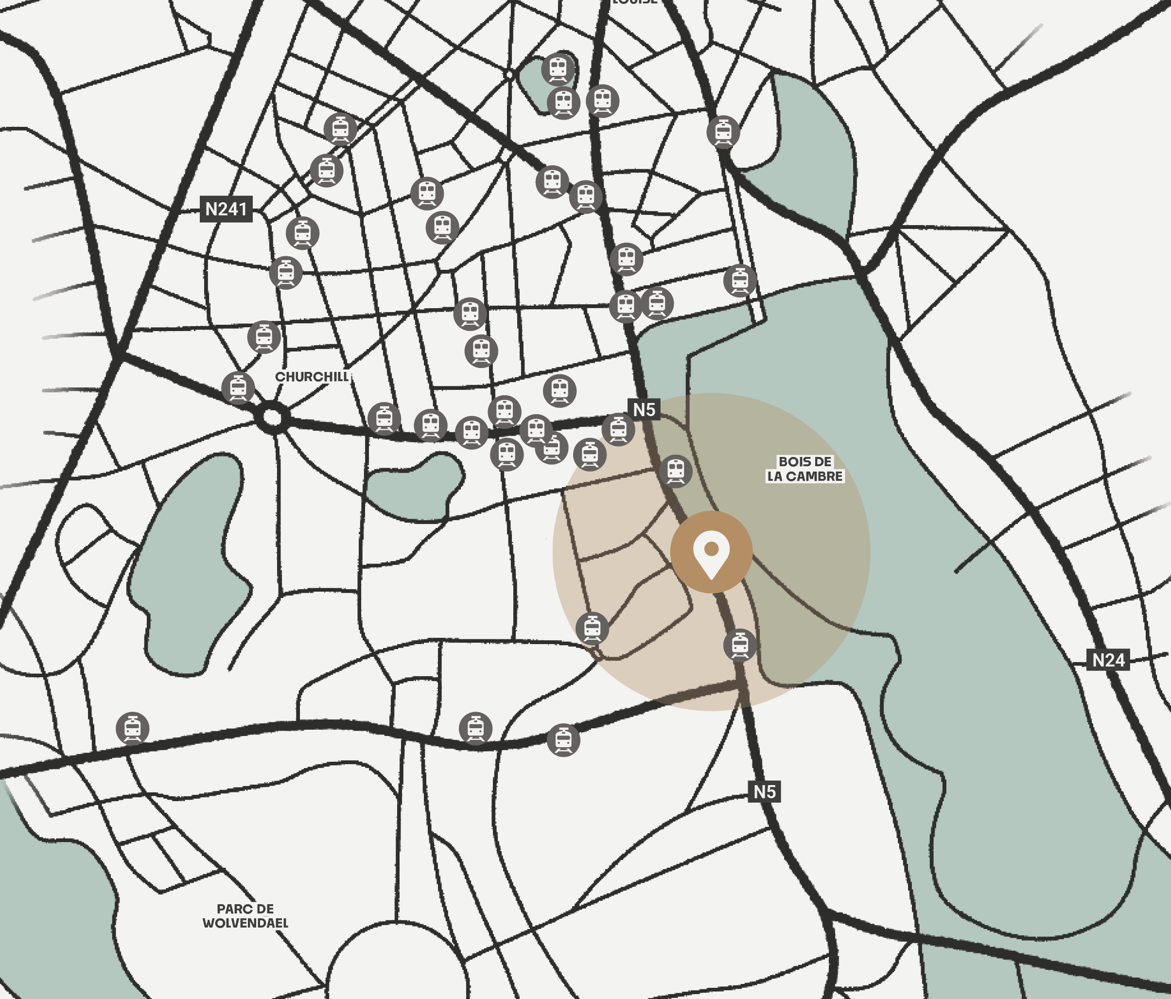 Carte des transports